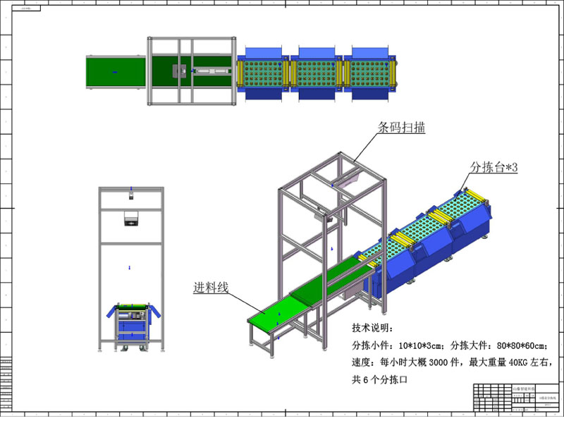 紙箱巴彥淖爾物流分揀線對(duì)折膜巴彥淖爾物流分揀線的圖片